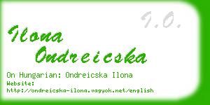 ilona ondreicska business card